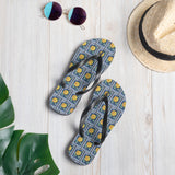 Yellow Rose Flower Flip Flops