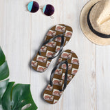 Camel Stamp Flip Flops