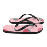 Strawberry Art Print Flip Flops