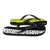 Freckled Gold And Black Print Flip-Flops