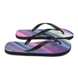 Purple Watercolor Print Flip Flops