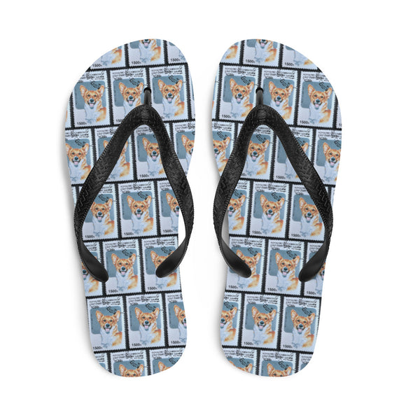 Welsh Corgi Dog Flip Flops