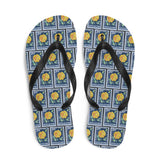 Yellow Rose Flower Flip Flops