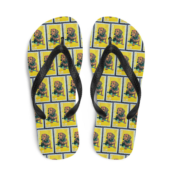 Dachsund Dog Flip Flops
