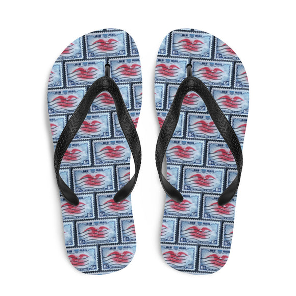 Air Mail Stamp Flip Flops