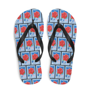 Red Rose Flip Flops