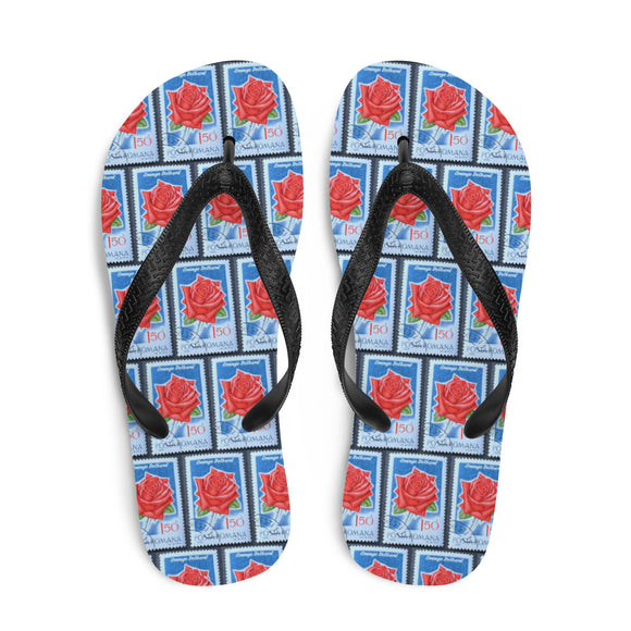 Red Rose Flip Flops