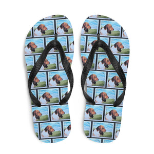 Basset Hound Dog Flip Flops