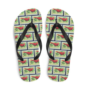 Cardinal Bird Flip Flops