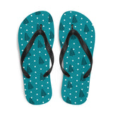 Leaf & Dot Print Flip Flops