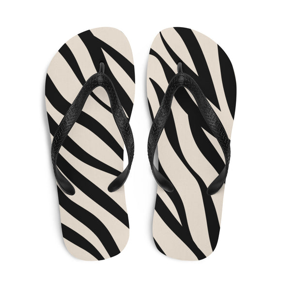 Zebra Print Flip Flops