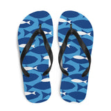 Fish Print Flip Flops