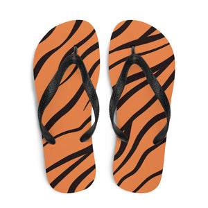Tiger Print Flip Flops