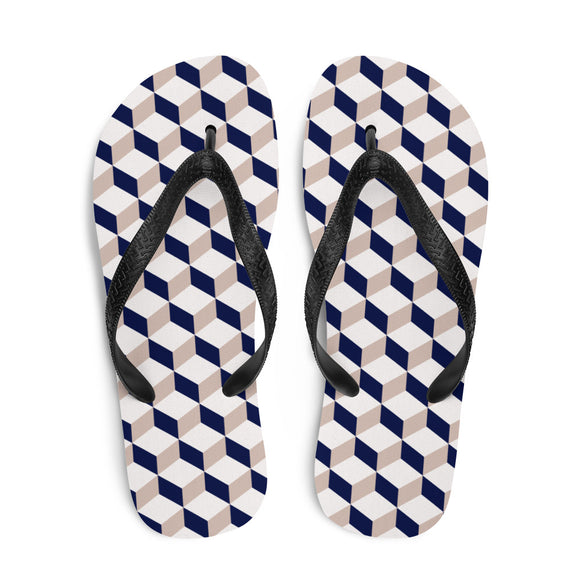 Boxy Print Flip Flops