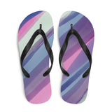Purple Watercolor Print Flip Flops