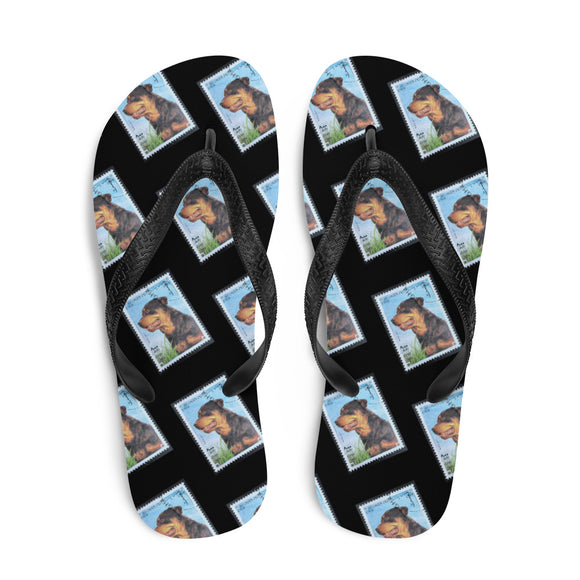 Rottweiler Dog 2 Flip Flops