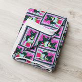 French Bull Dog Stamp Blanket