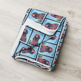 Blood Hound Dog Stamp Blanket