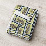 Elephant Herd Stamp Blanket