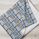 Welsh Corgi Dog Stamp Blanket