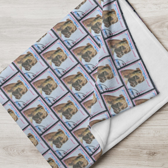Boxer Dog Stamp Blanket