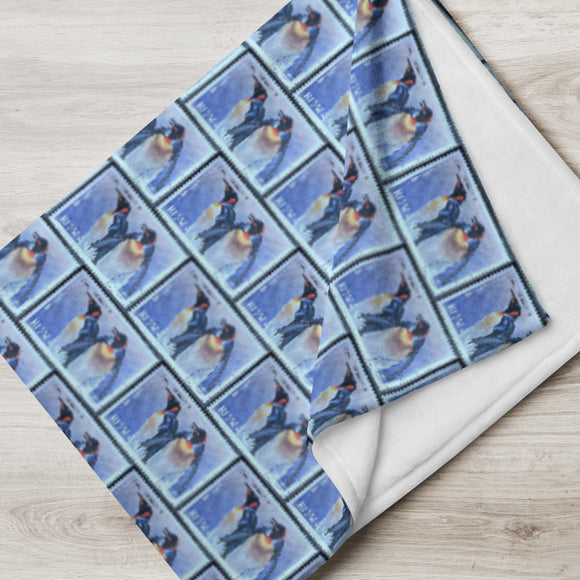 Imperial Penguins Stamp Blanket