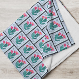 Cactus Plant Stamp Blanket