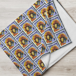 Sunflower Bee Stamp Blanket