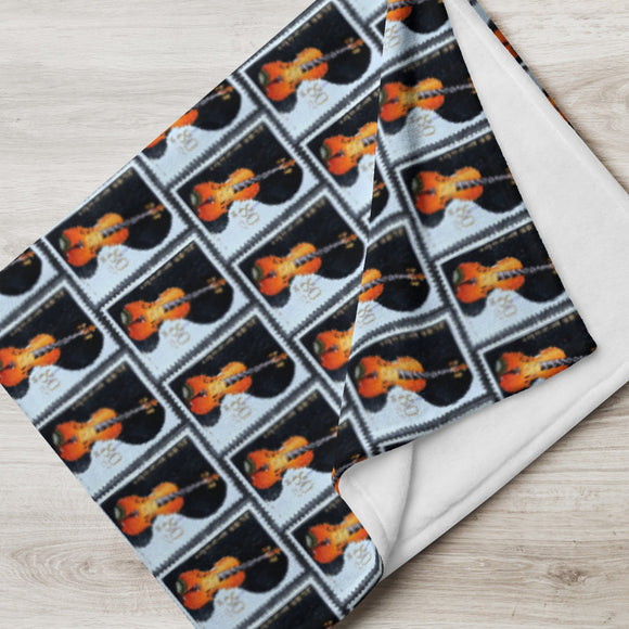 Violin Music Stamp Blanket
