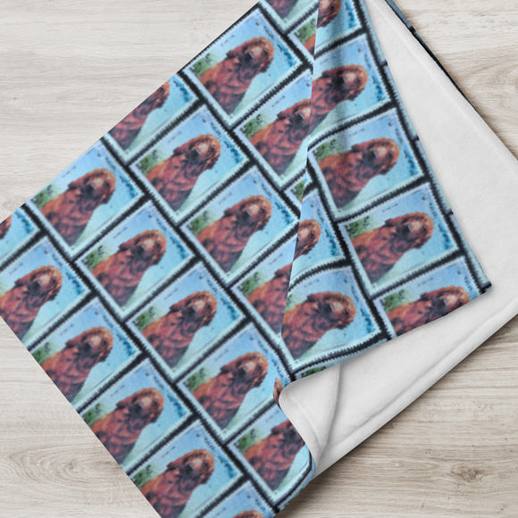 Blood Hound Dog Stamp Blanket