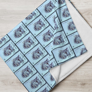 Schnauzer Dog Stamp Blanket